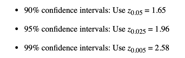 Reliability factors for normal distribution